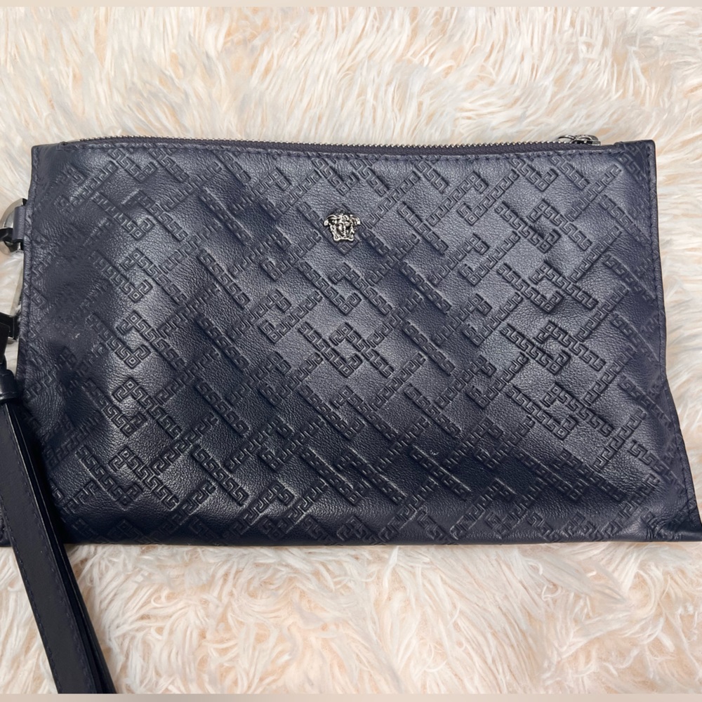 Authentic Versace Navy Pouch
